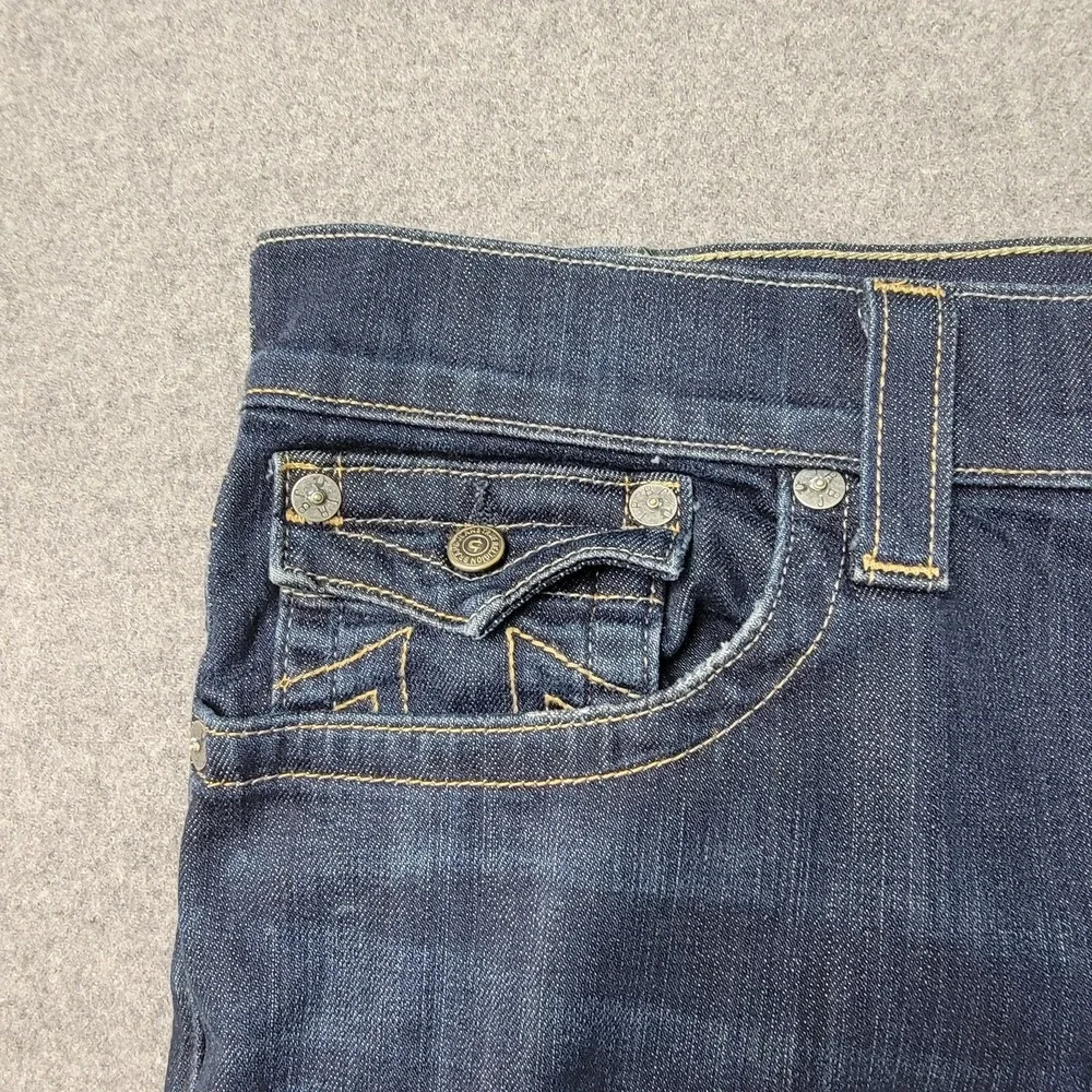 True Religion Jeans Mens 40 Geno Relaxed Slim Straight Made USA Denim Pockets